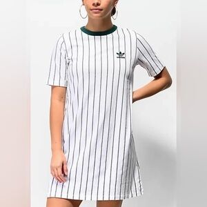 Adidas Originals Green and White T-Shirt dress